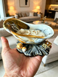 Mini-Badewanne Gold Marmor – Resin Deko
